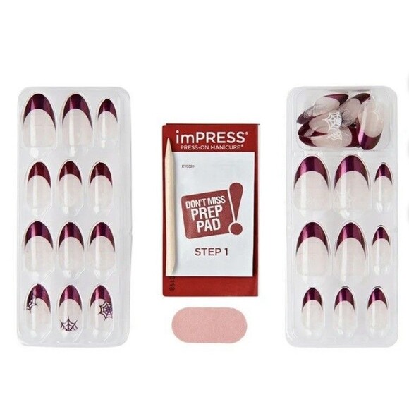 Limited Edition Kiss Impress No Glue PressOn Nails Glow In The Dark 30ct Size M - Picture 3 of 6